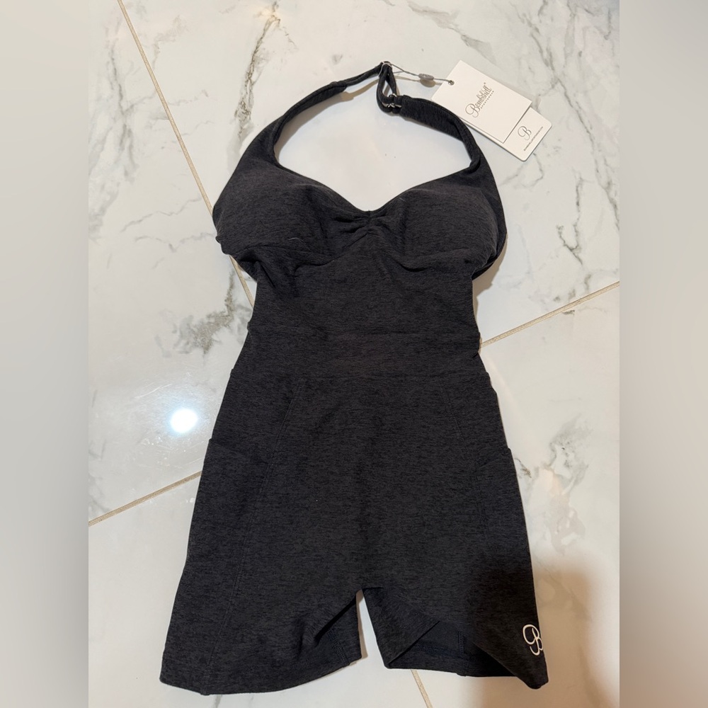 NWT bombshell sportswear pocket halter bodysuit